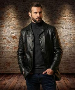 Ανδρικό Δερμάτινο Σακάκι King " '60s Modern "