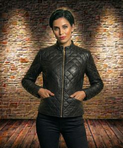 Γυναικείο δερμάτινο μπουφάν model : sande