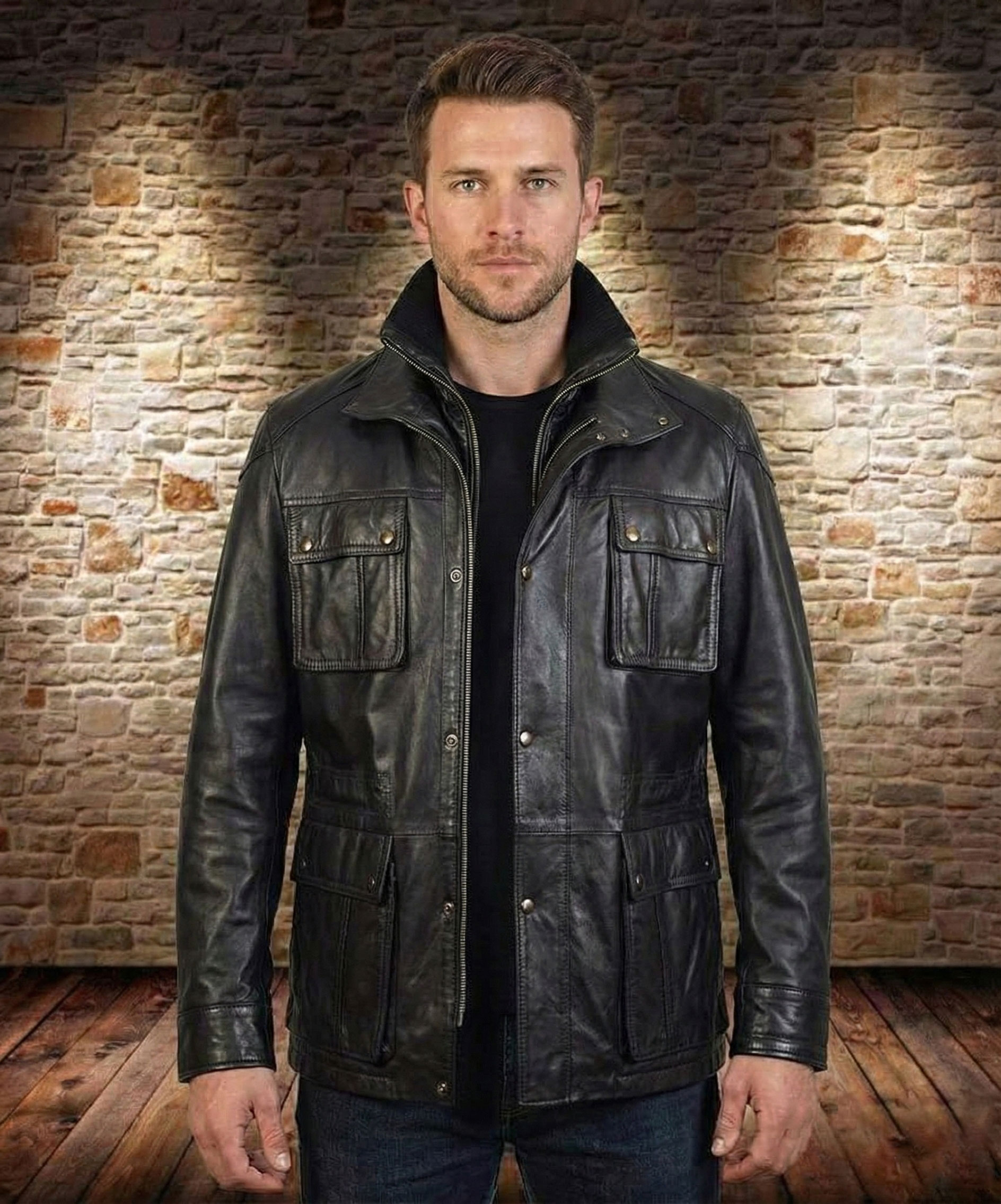 Δερμάτινο ανδρικό jacket Boses