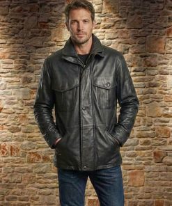 Δερμάτινο ανδρικό τζάκετ marlbor