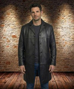 Δερμάτινο ανδρικό ημίπαλτο Status