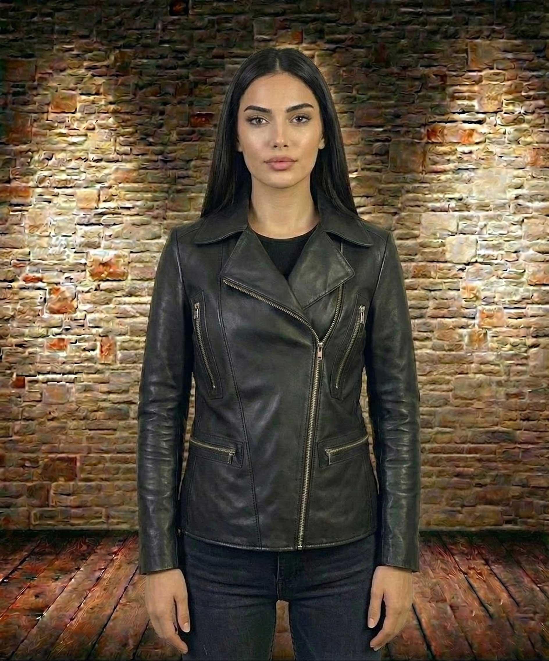 Γυναικείο δερμάτινο μπουφάν. Model: Perfecto Hog