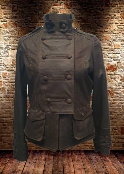 Γυναικείο δερμάτινο μπουφάν. Model: Militaire