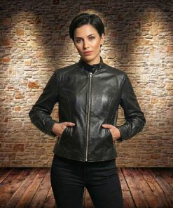Γυναικείο δερμάτινο μπουφάν. Model: Princess