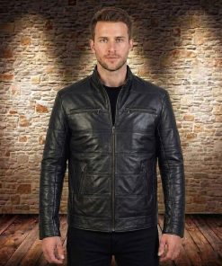 Ανδρικό δερμάτινο μπουφάν 010 parod