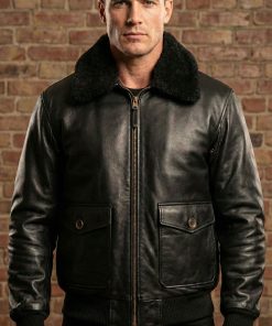 Αντρικό δερμάτινο μπουφάν Pilot